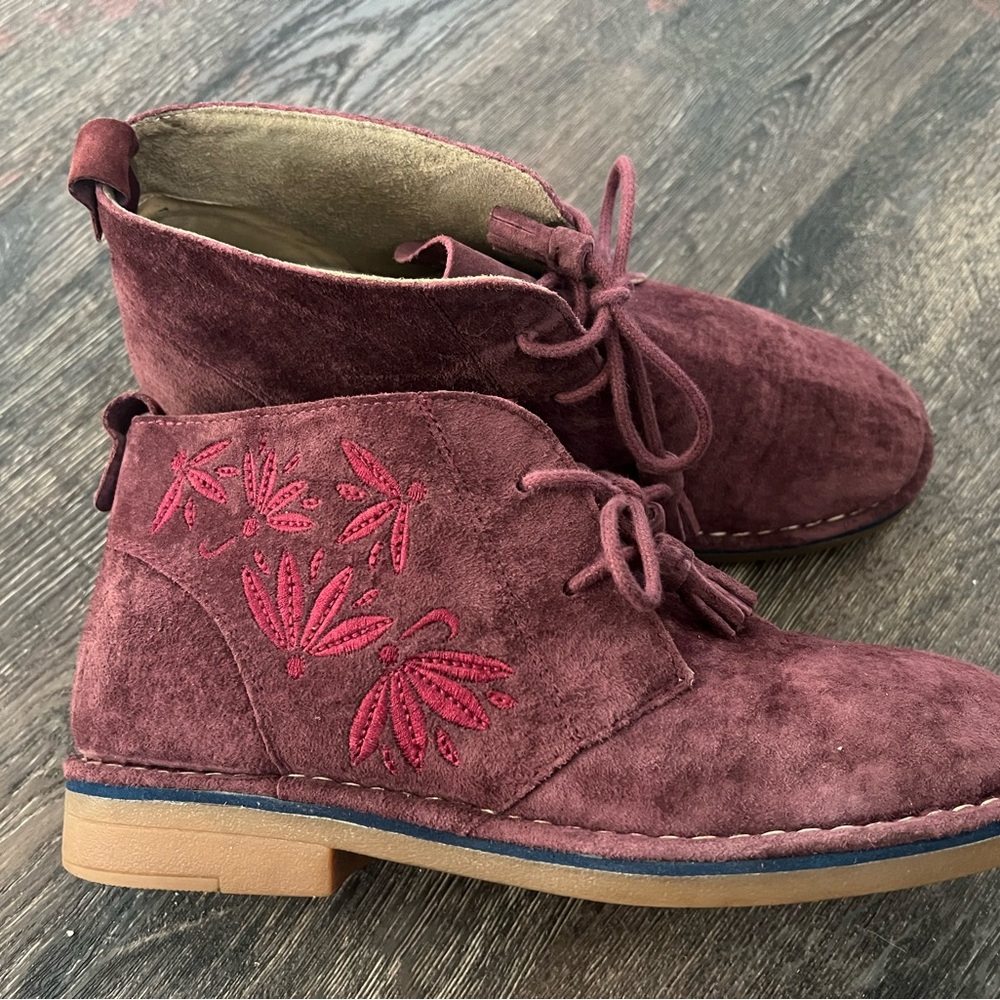 Hush Puppies Burgundy Lace Up Boots